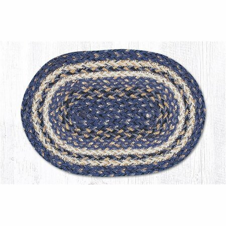 CAPITOL IMPORTING CO Deep Blue Miniature Swatch Oval Rug, 10 x 15 in. 00-997